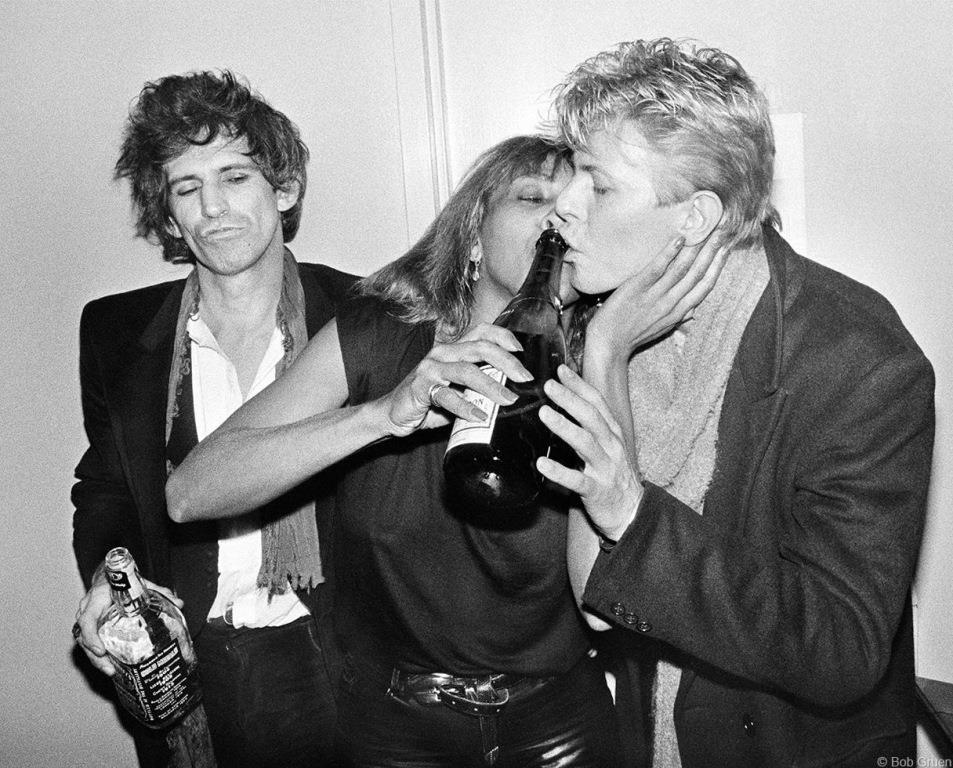 Keith Richards, Tina and David Bowie